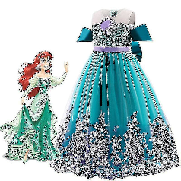 Kostume til Piger - Lille Havfrue Ariel Cosplay Kostume til Karneval 7-8Years