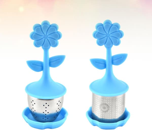 Tesil i silikon, värmebeständig med blomformad design, 2 st