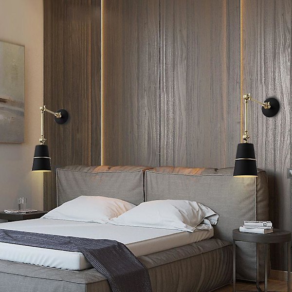 Landlig Nordisk Stil Svingarm Lampe Stue Kontor Jern