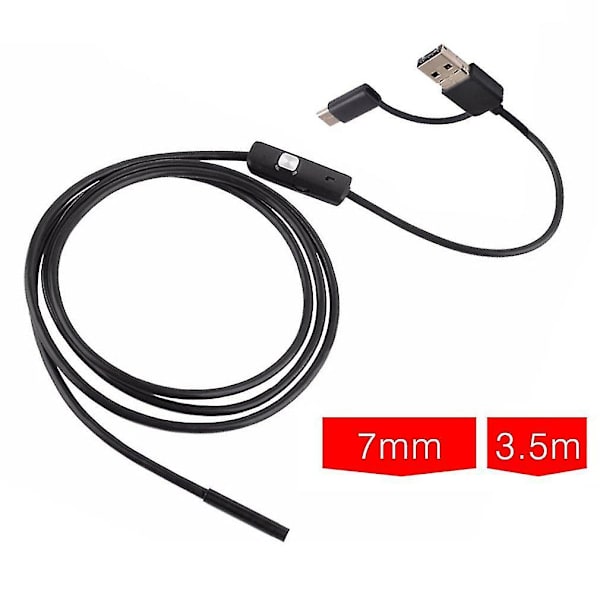7mm 6LED Vattentät USB Type-C Endoskopinspektion