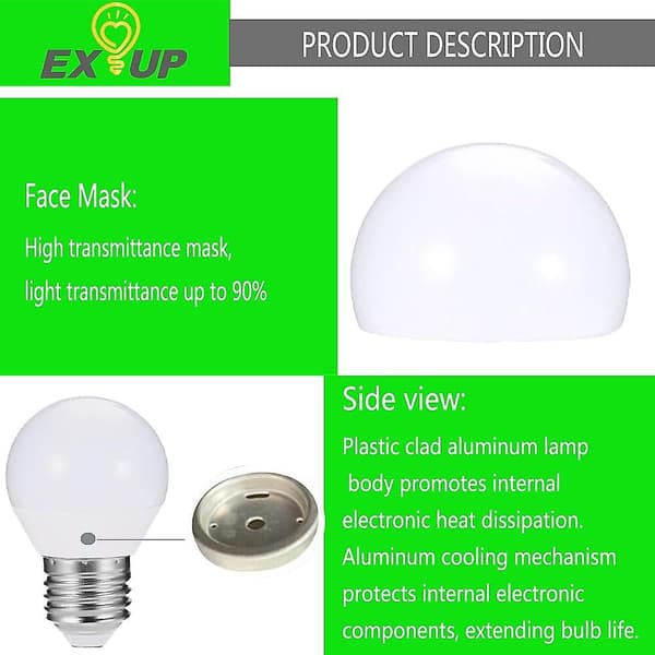 12-pack 6W LED-globlödlampa 600lm E27 E26 G45 20LED