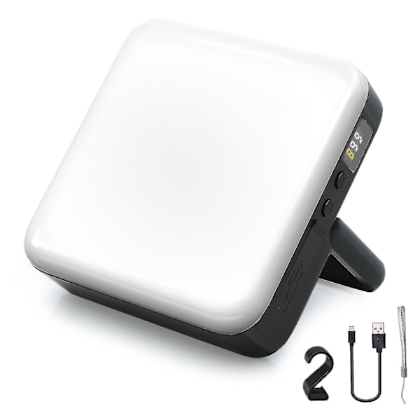 Led Camping Arbejdslys Genopladelig 13500mah Til Telte, Camping, Orkan, Vandreture, Strømafbrydelse Sort