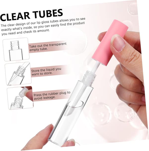 Eyeliner Tube og Tomme Lip Gloss Beholdere Påfyllbare Kosmetikkrør
