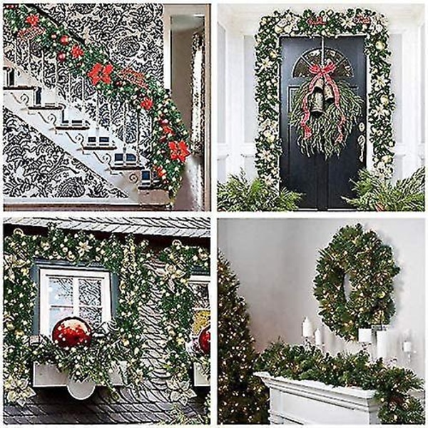 Christmas Garland Ornament 2,7m Led Lys Simulering Flower Vine