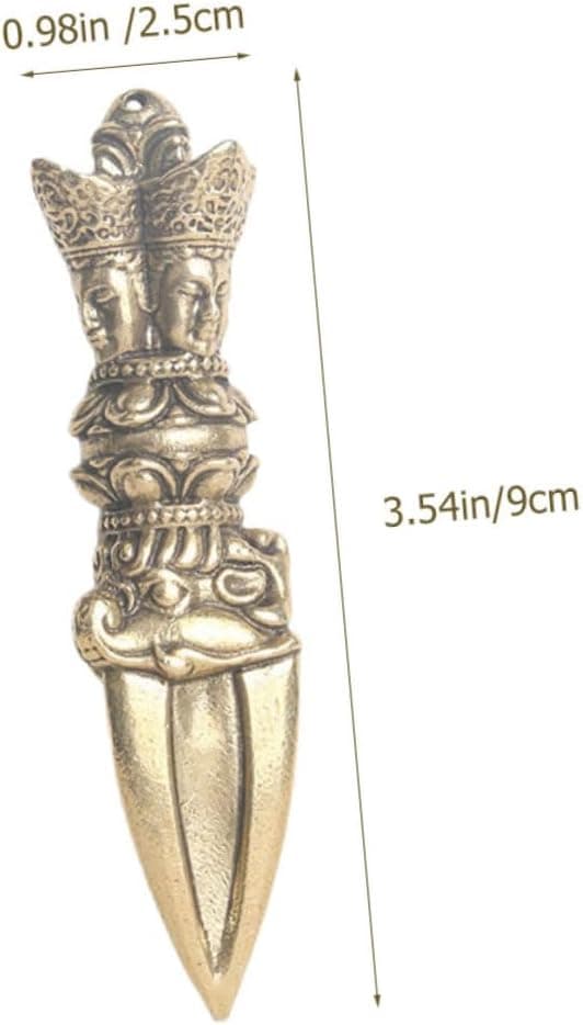Messing Vajra Støder Ornament Ritual Indretning Robust Håndværk Hjemmekontor Indretning