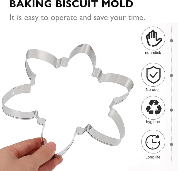 10 stk. kakestikkersett i rustfritt stål for DIY kakebaking, husholdningskjeksformer