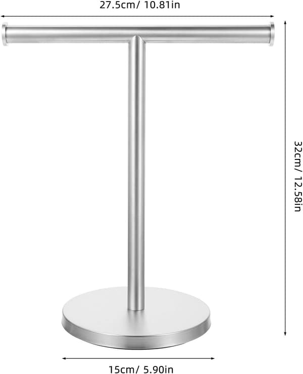 Håndkleholder Stativ T-formet Håndklestativ Rustfritt Stål Stilig Design Glatt