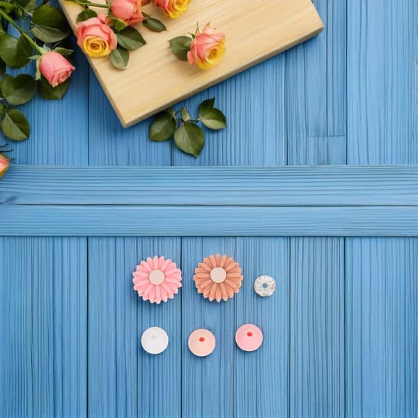 Daisy Blomsterperler Silikone Perle Tilbehør til DIY Håndværk Halskæde Fremstilling Armbånd Perlesæt Elastisk Reb