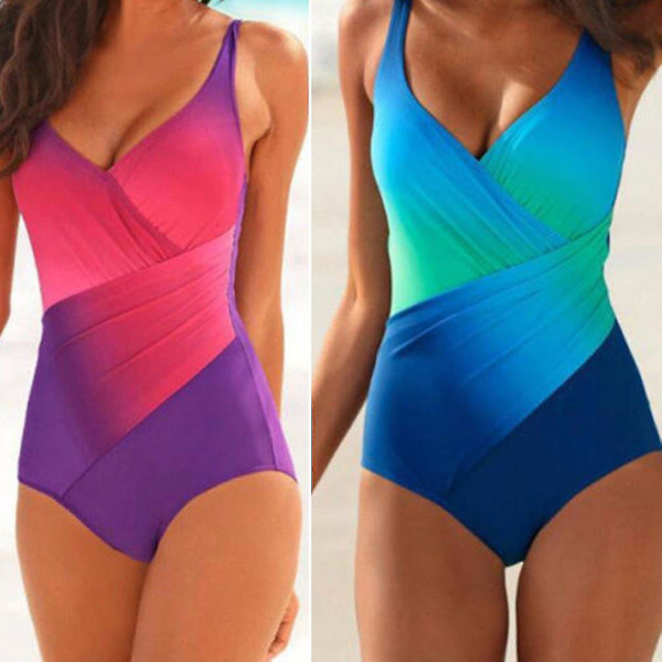 Vintage-tyylisiä röyhelöitä korkealla vyötäröllä oleva bikinin uimapuku naisille