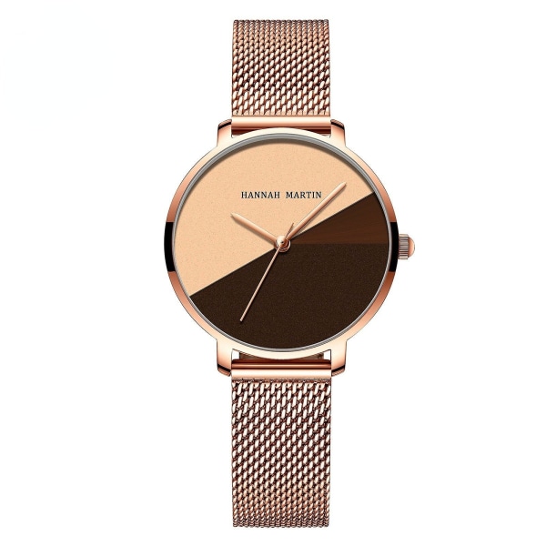 Japansk Quartz Movement Watch Vandtæt kunstnerisk mode kreativt dameur Rose gold face