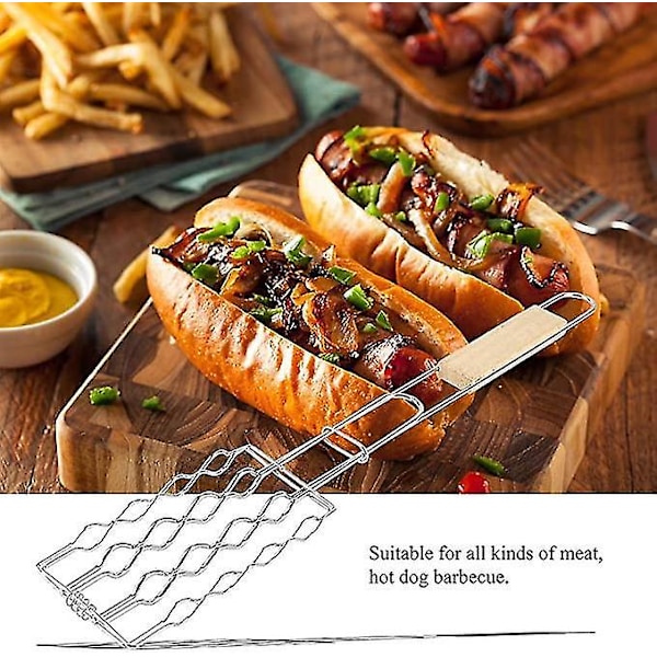 Grillkurv til Pølser og Hotdogs - Barbecue Netklip