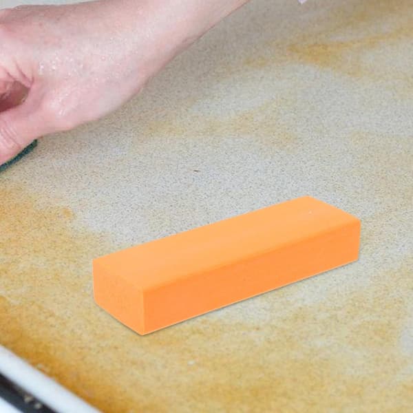 3 stk. køkkenpletfjerner viskelædere orange, rustfrit stål vandpletfjerner