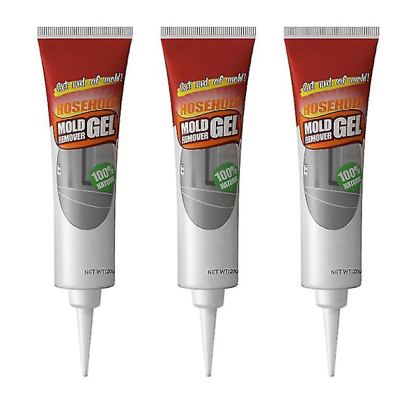 3 stk. Vægmug Remover Rengøringsmiddel Kalkgel Pool Fliser Sprække Plet Mug Remover Vaskemaskine Badeværelse Mug Gel 20g