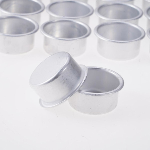 20 kpl alumiiniset kynttilänjalkakupit Tea Light Wax Molds
