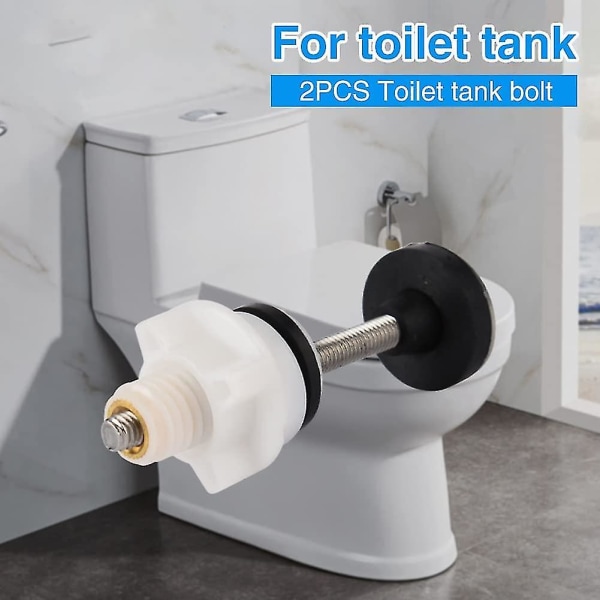 WC-istuimen saranan pultti säiliöön, pultti (valkoinen) (2 kpl)