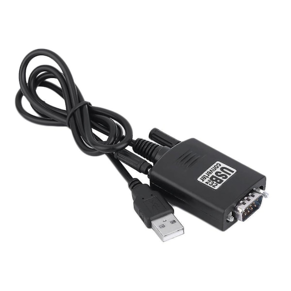 Musta USB 2.0 -sarjaportti RS232 DB9 9-nastainen sovitinjohto Win 7