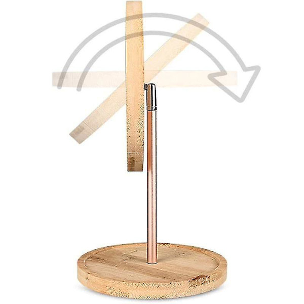 Avtagbar Trä-LED Smink Spegel USB Laddning