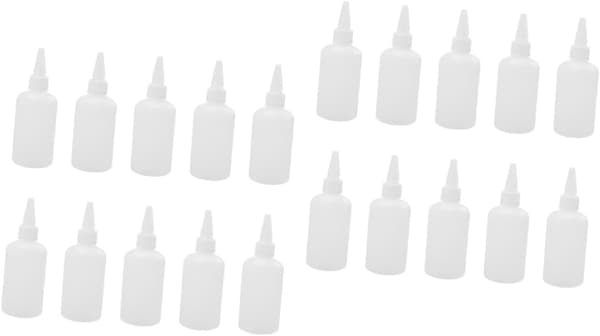 40 st spetsiga limflaskor klämflaskor för pigment påfyllningsbara