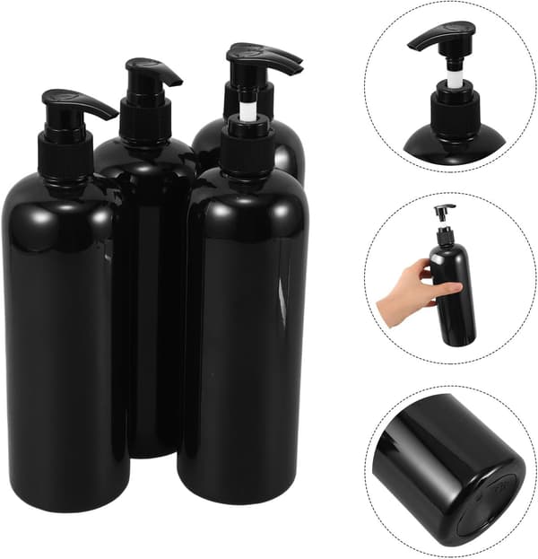 4st 500ml Presspumpflaskor Påfyllningsbara Bärbara PET-underförpackningsflaskor Lätta Resetillbehör