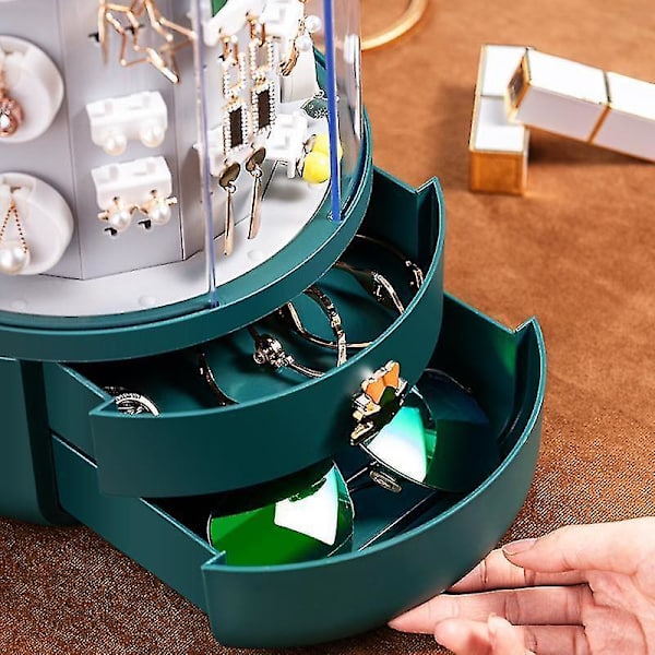Smykkeopbevaringsboks Makeup Organizer Ørering Display Stativ