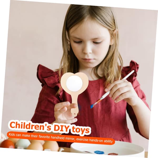 10 stk DIY Tre speil for gutter og jenter Maleri Håndlaget leketøy