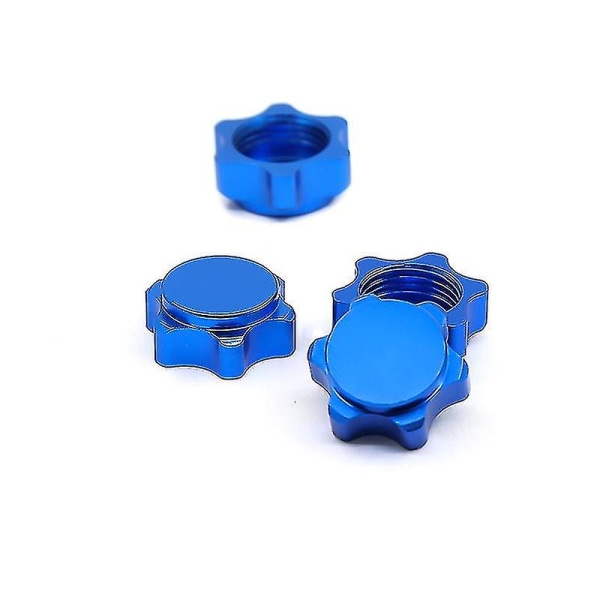 4 stk Aluminiums Hjulnavdeksel Anti-Støv Deksel 17mm Hex Mutter For 1/8 RC Bil, Blå-haoyi-yuhao