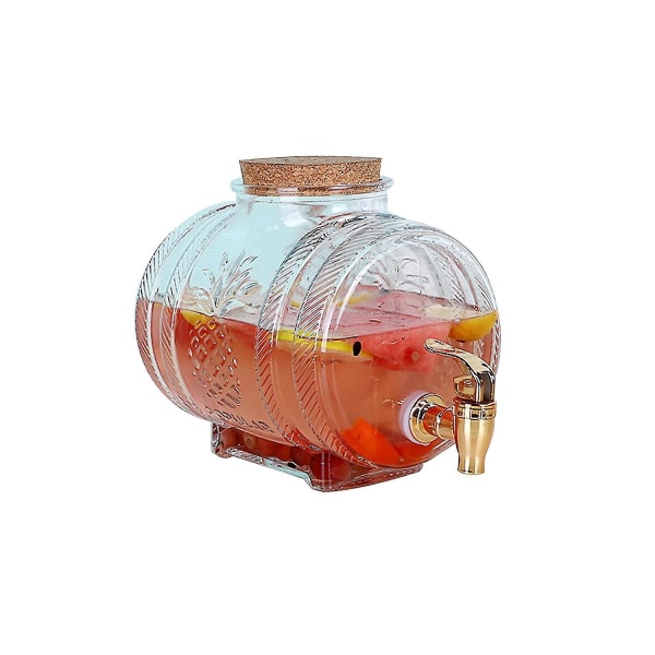 Finedine Glas Drikkedispenser Køleskab 1 Gallon Drikkevarer