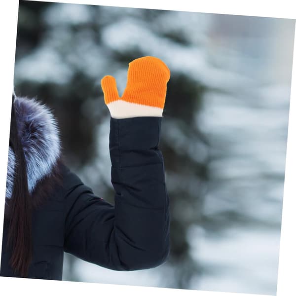 Furry plysj vinterhansker for kvinner tykke varme strikkede votter