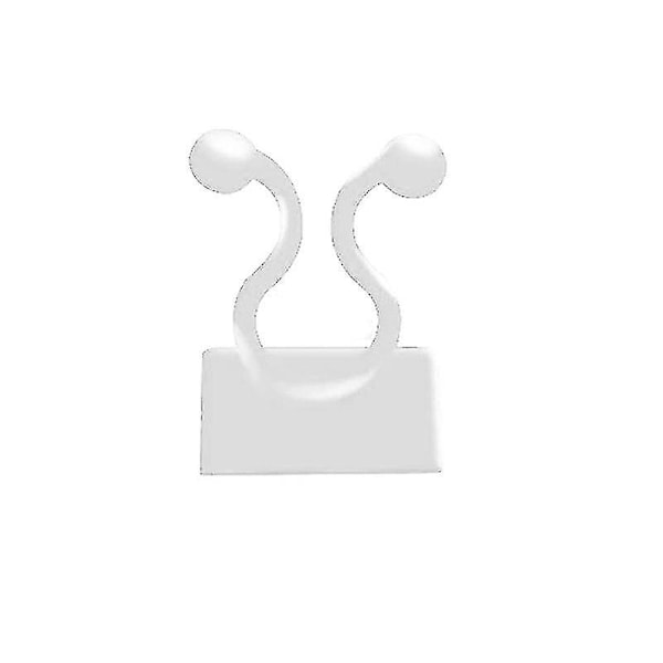 Osynliga Växtklämmor för Klätterväxter Väggfäste Klibbiga Klämmor Haken White 10pcs