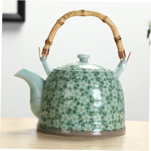Keramisk tekande i japansk stil med te-si, porcelæns tekande
