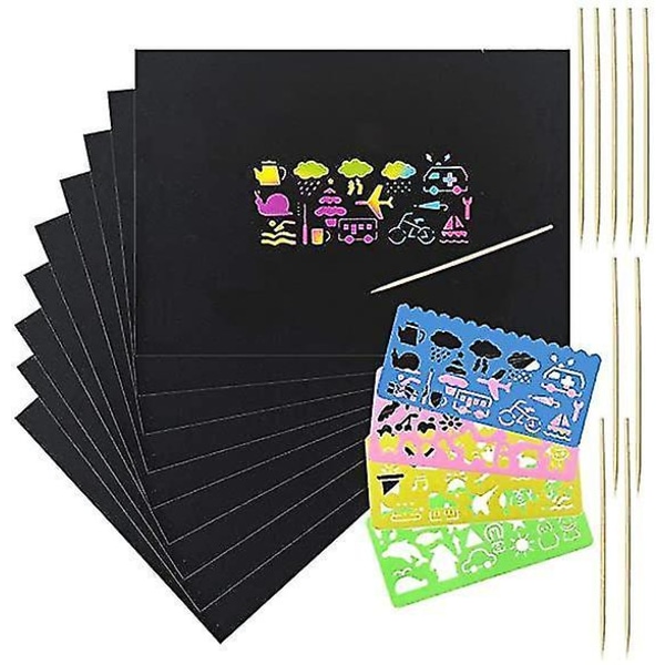 Rainbow Scratch Paper 20 kpl Magic Scratch Art set