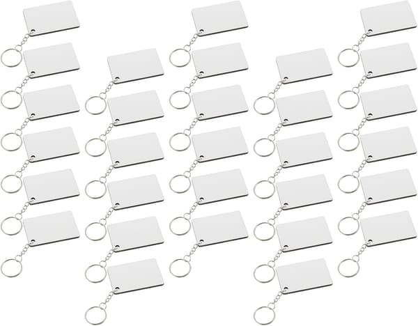 Varmeoverførsel Nøgleringsemner til DIY Nøglering Vedhæng Sublimering Nøgleringsemner Bulk Håndværksartikler