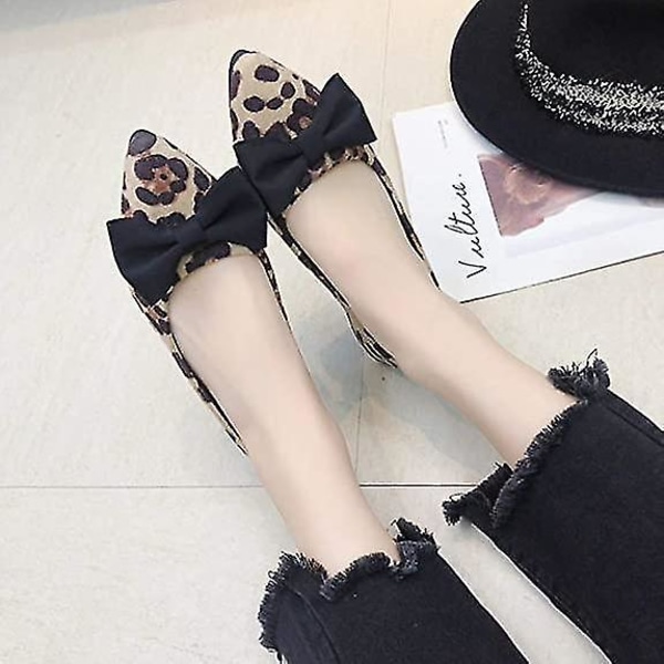 Damskor i Läder Loafers Walking Work