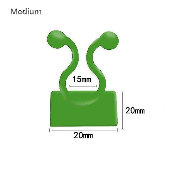 Osynliga Växtklämmor för Klätterväxter Väggfäste Klibbiga Klämmor Haken Green 10pcs