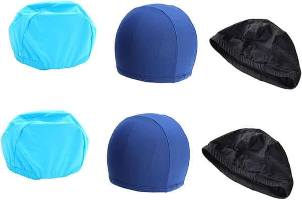 6 st unisex badmössor lätta badmössor i polyester elastiska badmössor