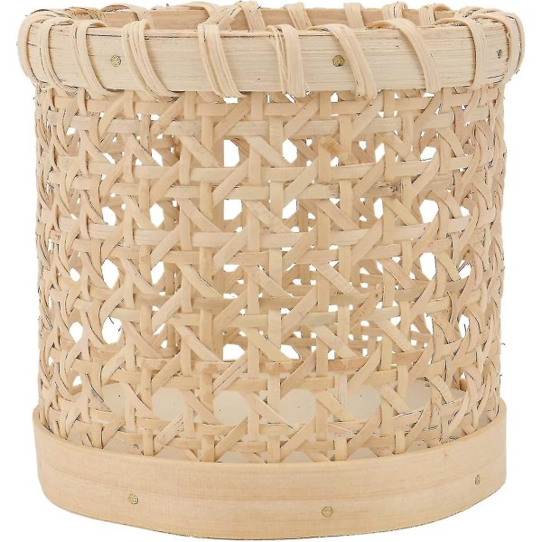 Rattan-kynäpidike, käsin kudottu vitsinen tarvikekori - ensisijainen väri
