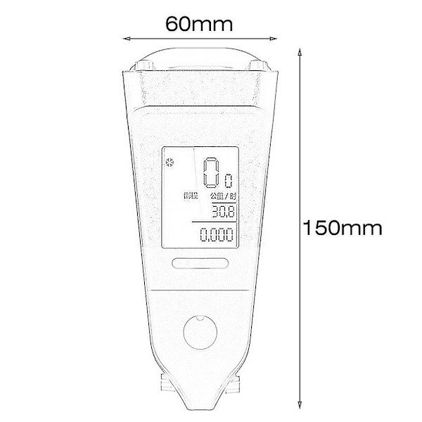 Udendørs Cykelhastighedsmåler Lysende Vandafvisende Lcd