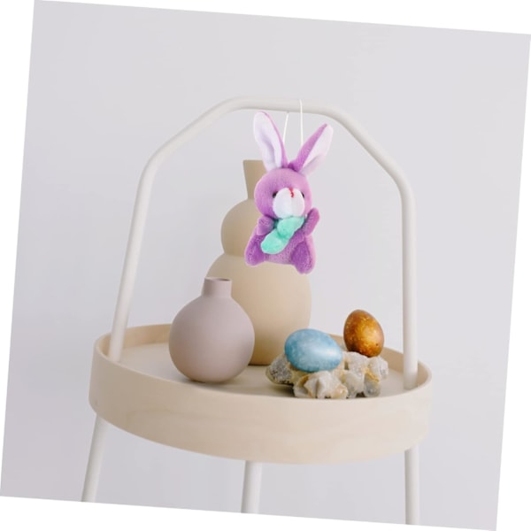 Håndlavet Kanin Plyslegetøj Bunny Plys Hængende Ornament DIY Nøglering Vedhæng til Påske Juledekoration