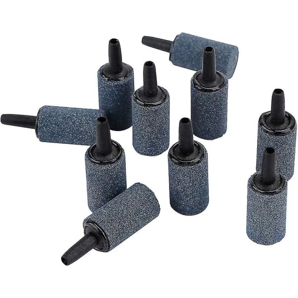 1 Inch Air Stone 10 Pieces Cylinder Bubble Diffuser Airstones For Aquarium Fish Tank Pump Grey/blue