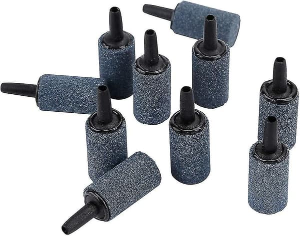 1 Tums Luftsten 10 Stycken Cylinder Bubbeldiffusor Luftstenar För Akvarium Fisktank Pump Grå/blå