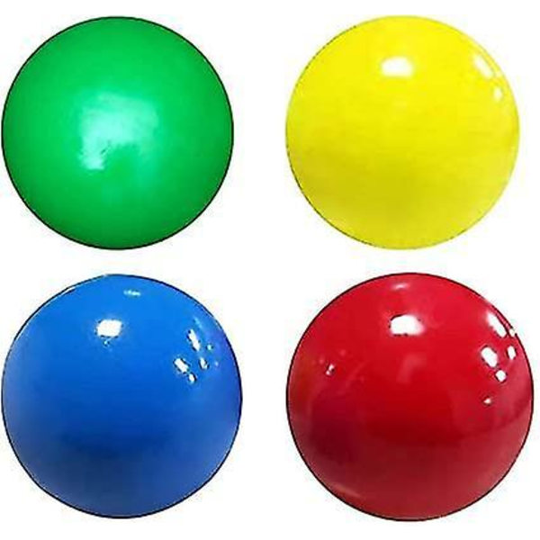 4 st Glow In The Dark Sticky Wall Balls Lysande