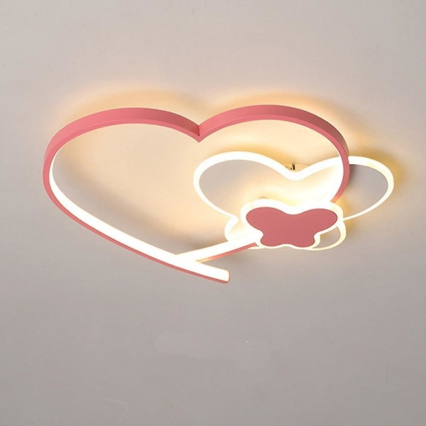 40 cm hjärtform tecknad taklampa rosa kärlek