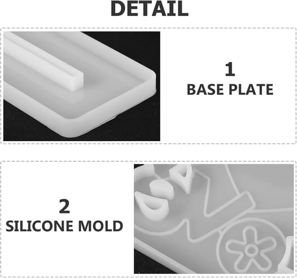 DIY hjärtformad silikonfotoramformset displayställ, hartsform