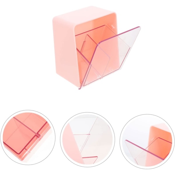 Badeværelses Essentiel Vatpindbeholder Låg 2 Sektioner Makeup Bomulds Organizer Kompakt Design