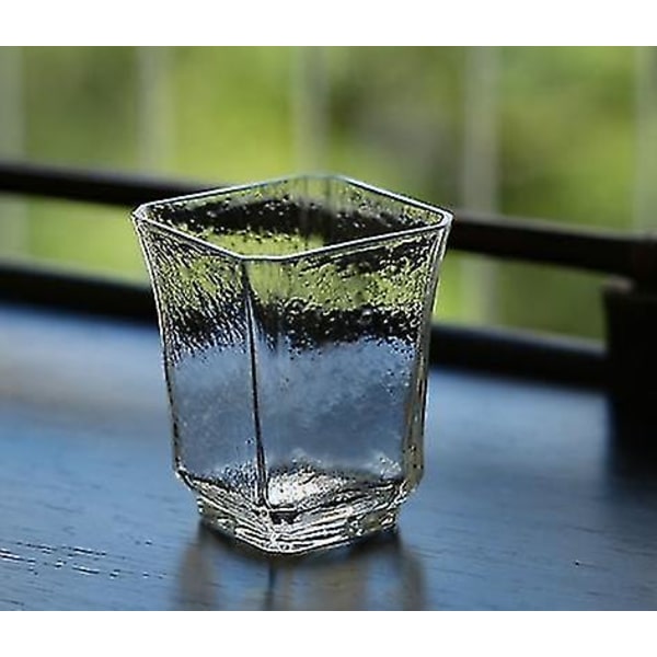 1 stk. 4-vinklet Kop Håndblæst Japansk Stil Tekop