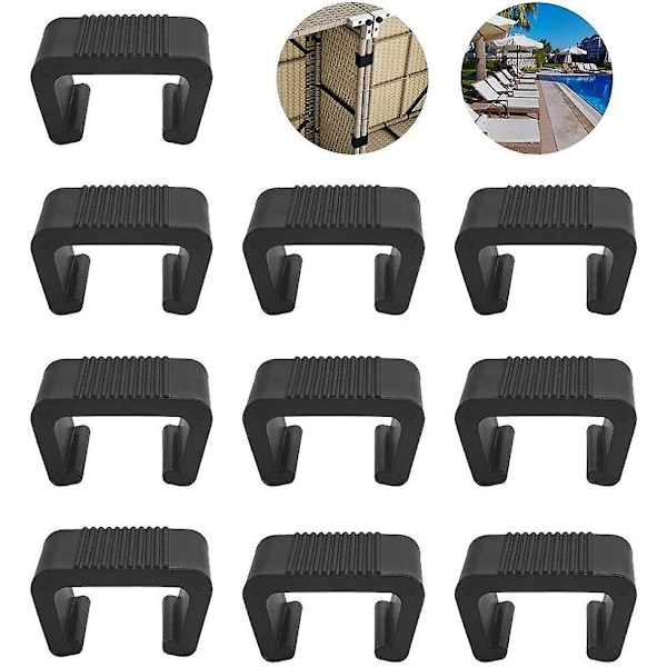 10 st Soffafästen, Utomhus Patio Vicker Plast Rattan Soffafästen Vicker Möbelfästen