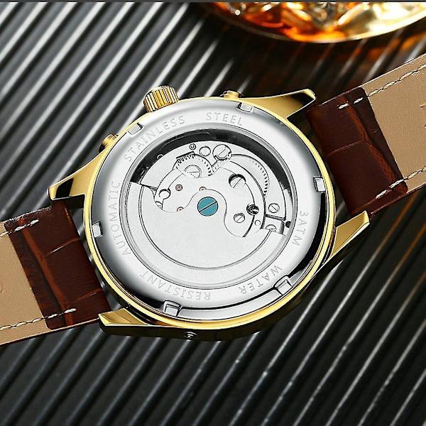 Vandafvisende Herre Business Ur Tourbillon Automatisk Mekanisk