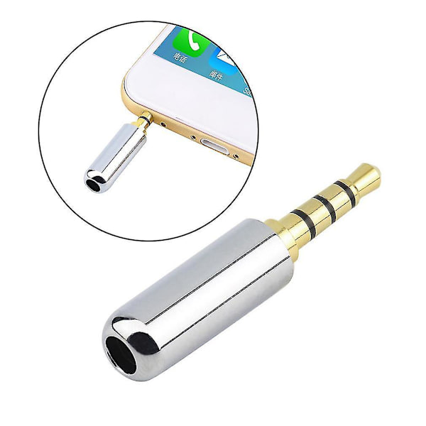 4-polet 3,5 mm hannkontakt for hodetelefoner, metall