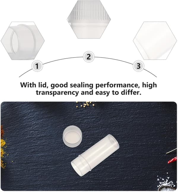 200 st 5 ml påfyllningsbara plastflaskor med läckagesäkra lock, reseprovflaskor