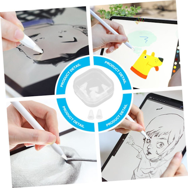 8 st Stylus Penna Fodral Alr Skärm Stylus Skydd Skärm Vit
